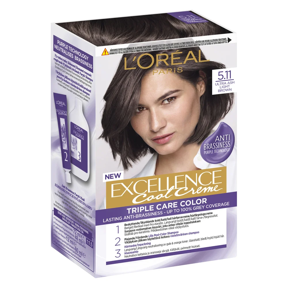 Excellence Cool Crème 5.11 Ultra Ash Light Brown v:8859684 Excellence Cool Crème 5.11 Ultra Ash Light Brown v:8859684