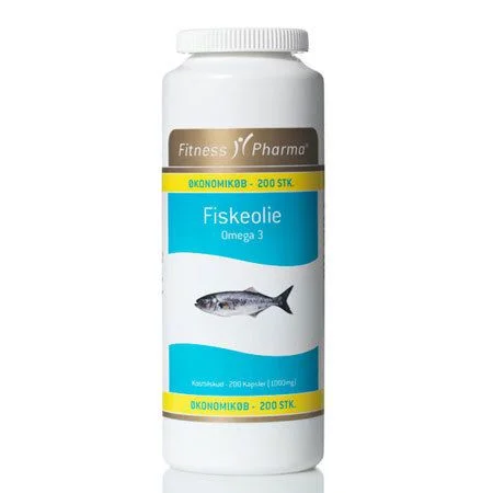 Fitness Pharma Fiskeolje Omega-3 – 200 kaps. v:3948284 Fitness Pharma Fiskeolje Omega-3 – 200 kaps. v:3948284