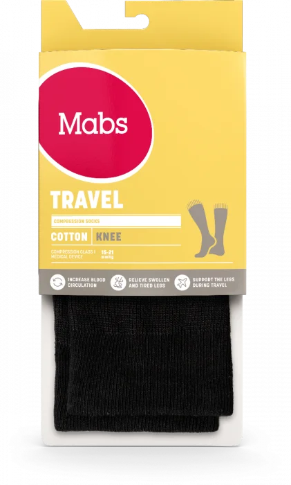 Mabs Travel Knestrømpe K1 sort XXL v:9425752