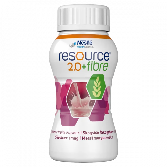 Nestlé Resource 2,0+Fibre Skogsbær 4x200ml v:1763895 Nestlé Resource 2,0+Fibre Skogsbær 4x200ml v:1763895