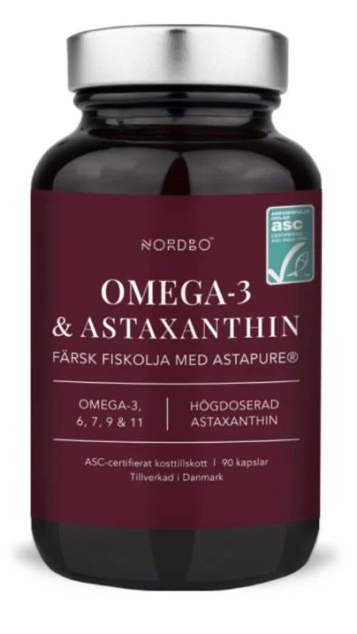 Nordbo Omega-3 & Astaxanthin 90 kapsler v:8902719 Nordbo Omega-3 & Astaxanthin 90 kapsler v:8902719