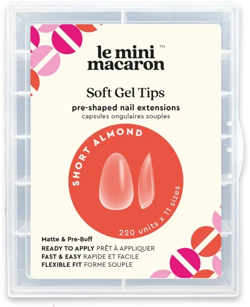Le Mini Macaron Le Gel Soft Gel Tips Short Almond, Matte & Pre Buff Effect Small v:2454394 Le Mini Macaron Le Gel Soft Gel Tips Short Almond, Matte & Pre Buff Effect Small v:2454394