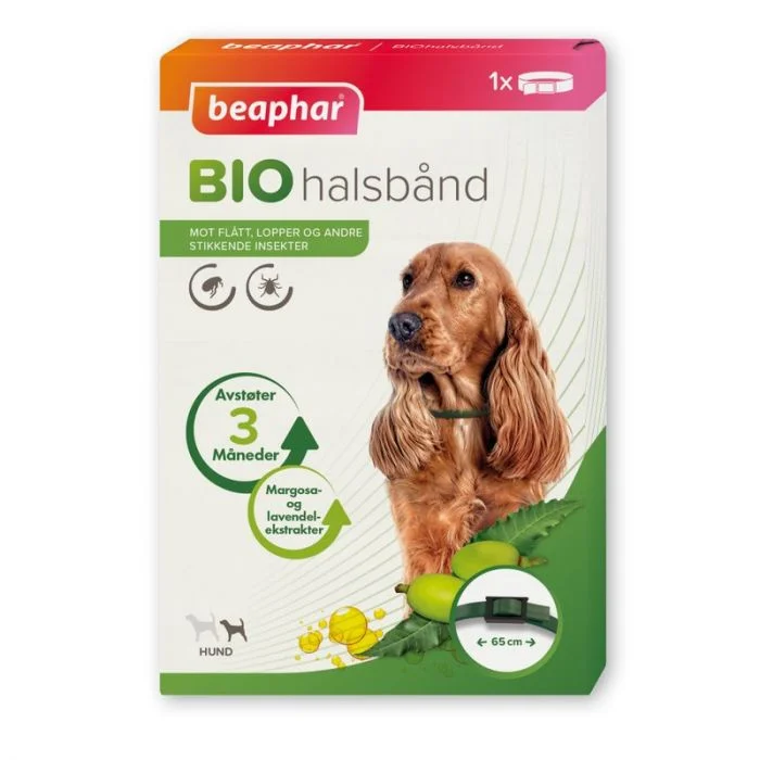 Beaphar Bio Halsbånd Mot Flått og Lopper Hund 80 cm v:1465009 Beaphar Bio Halsbånd Mot Flått og Lopper Hund 80 cm v:1465009