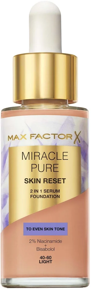 Max Factor Miracle Pure 2In1 Skin Reset Serum Foundation 40-60 Light v:3351972