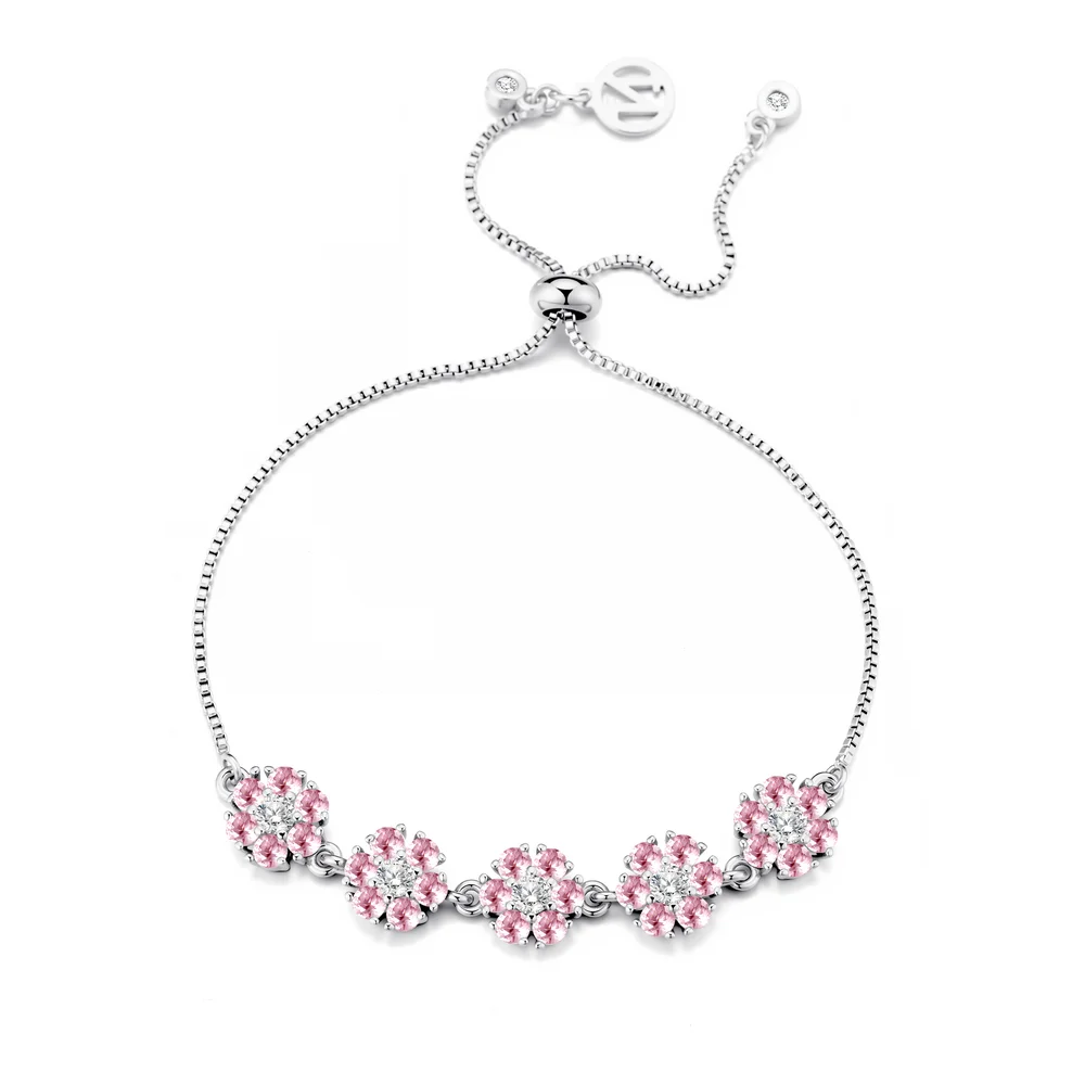 Nora Norway Mira Bracelet Silver Pink v:3012919 Nora Norway Mira Bracelet Silver Pink v:3012919