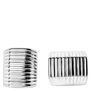 Muli Collection Ribbed Earrings Silver v:5763945