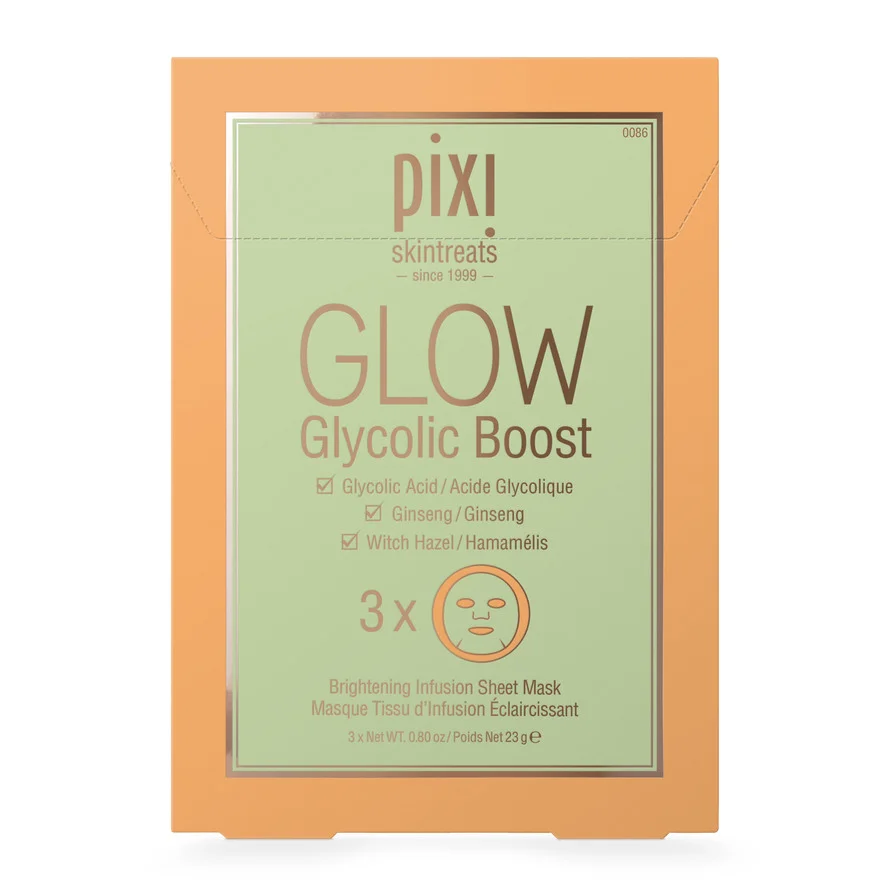 GLOW Glycolic Boost Sheet Mask 3 pcs – Pixi v:4775561 GLOW Glycolic Boost Sheet Mask 3 pcs – Pixi v:4775561