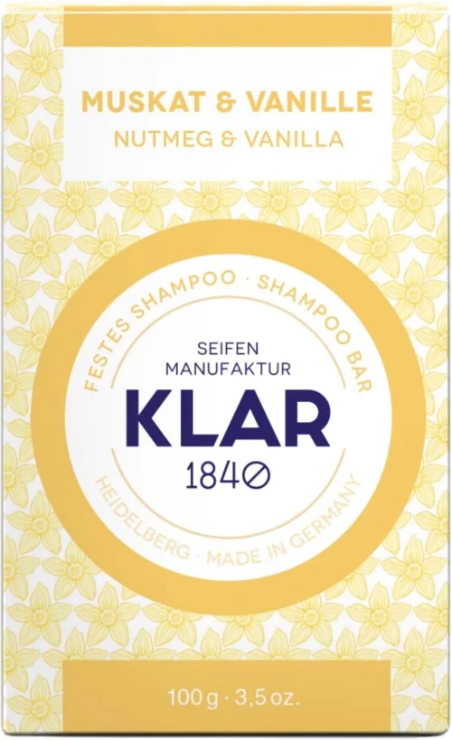 Klar Seifen Nutmeg & Vanilla Shampoo Bar 100 g v:4120666 Klar Seifen Nutmeg & Vanilla Shampoo Bar 100 g v:4120666