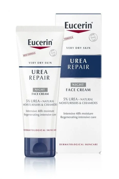Eucerin UreaRepair Night Face Cream 5% Urea 50 ml – nattkrem for tørr hud v:3369369