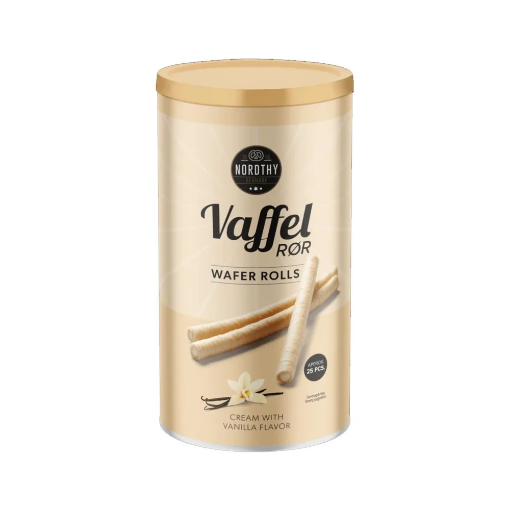 Nordthy Vaffelrør Vanilje – 250 g v:2972336 Nordthy Vaffelrør Vanilje – 250 g v:2972336