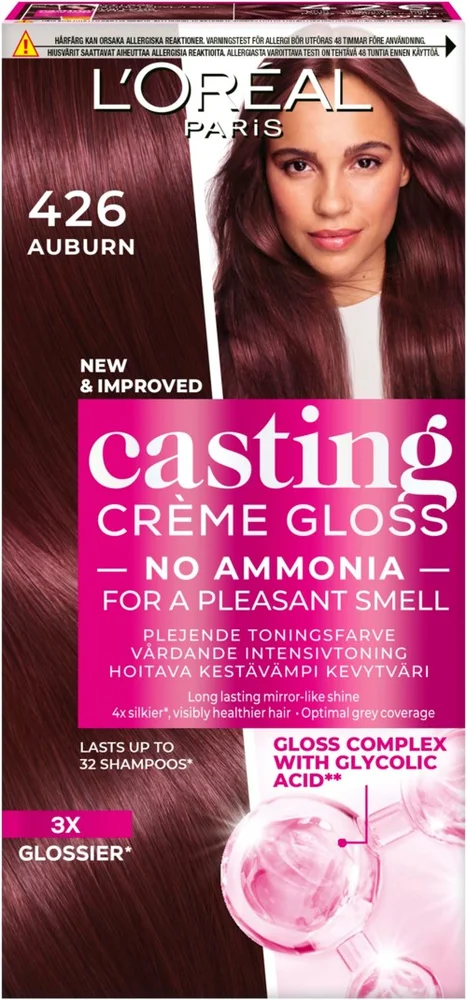 Loreal Paris Casting Crème Gloss Semi-permanent Coloration 426 Auburn v:1402536 Loreal Paris Casting Crème Gloss Semi-permanent Coloration 426 Auburn v:1402536