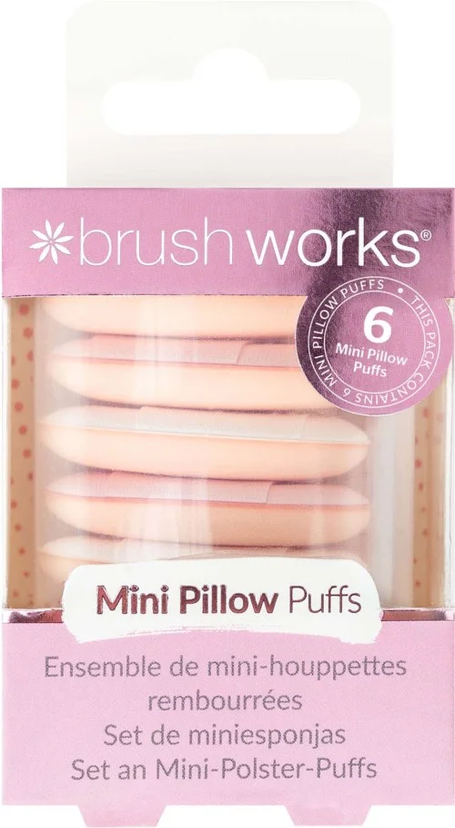 Brushworks Mini Pillow Puffs 6-pack v:8911058