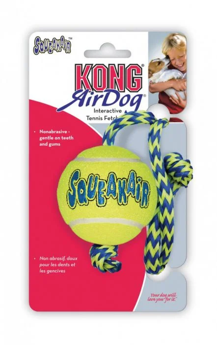 KONG SqueakAir Ball Med Rep Hundeleke Gul M v:9738938