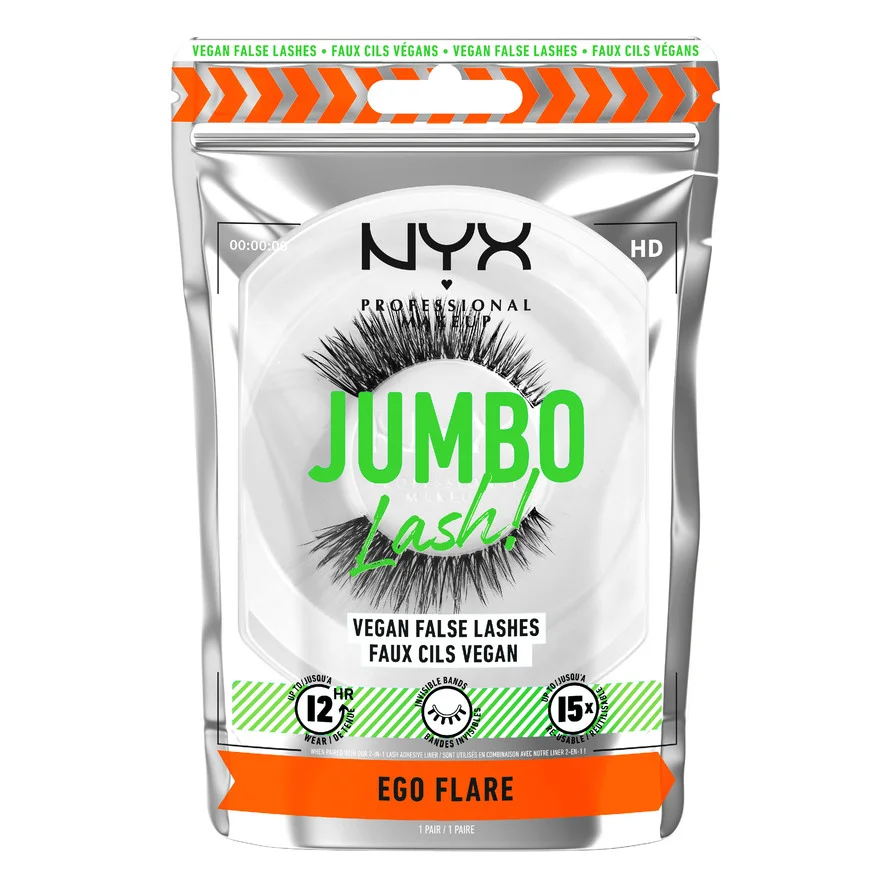 Jumbo Lash! Vegan False Lashes Fringe Glam Ego Flare – NYX PROFESSIONAL MAKEUP v:6372562