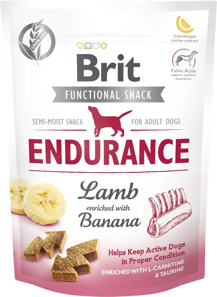 Brit Care Dog Functional Snack Endurance, lam & banan – 150 g v:7596977 Brit Care Dog Functional Snack Endurance, lam & banan – 150 g v:7596977
