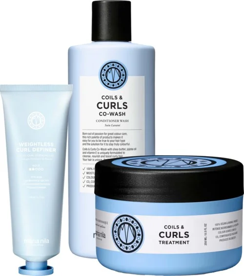maria nila Coils & Curls Bundle Conditioner Wash 350 ml & Masque 250 ml Weightless Curl Gel 125 ml v:8852416 maria nila Coils & Curls Bundle Conditioner Wash 350 ml & Masque 250 ml Weightless Curl Gel 125 ml v:8852416