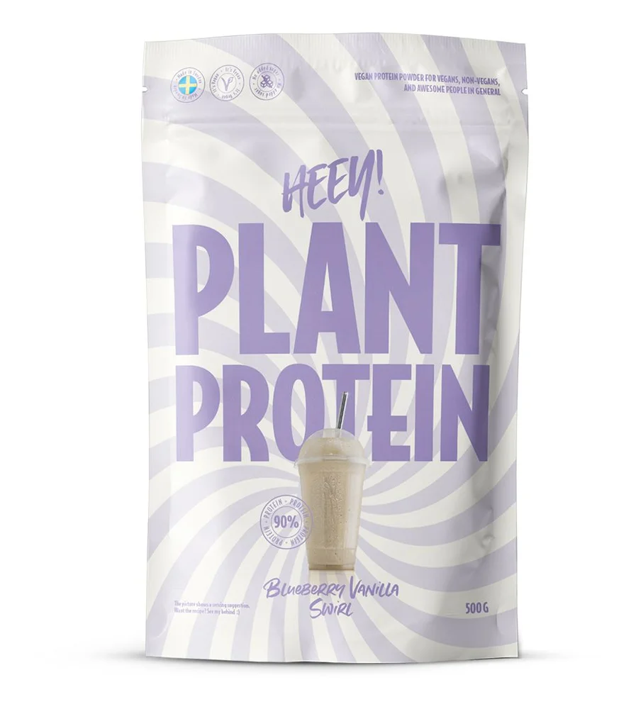 Heey! Vegan Plant Protein Blueberry Vanilla – 500 g. v:6023026 Heey! Vegan Plant Protein Blueberry Vanilla – 500 g. v:6023026