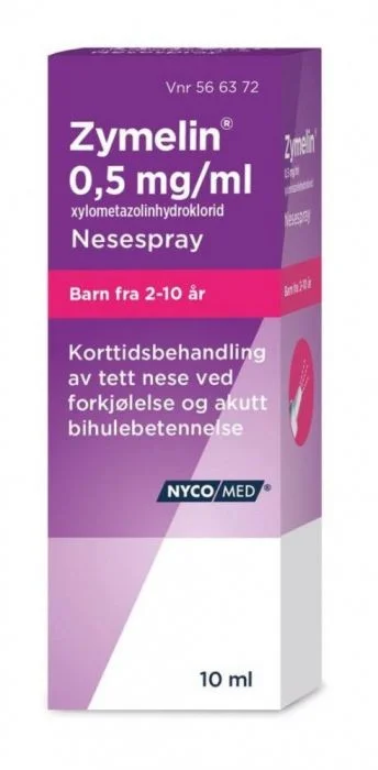 Zymelin 0,5 mg/ml nesespray 10 ml v:3254497